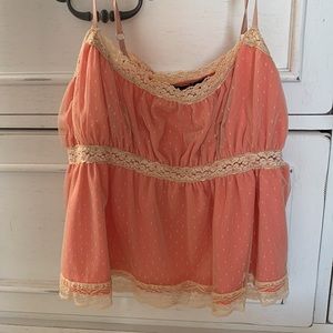 Pink Lace Tank Top
